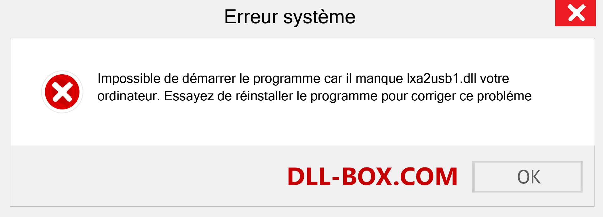 Le fichier lxa2usb1.dll est manquant ?. Télécharger pour Windows 7, 8, 10 - Correction de l'erreur manquante lxa2usb1 dll sur Windows, photos, images